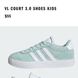 Adidas VL Court 3.0 Mint and White Sneakers 11K